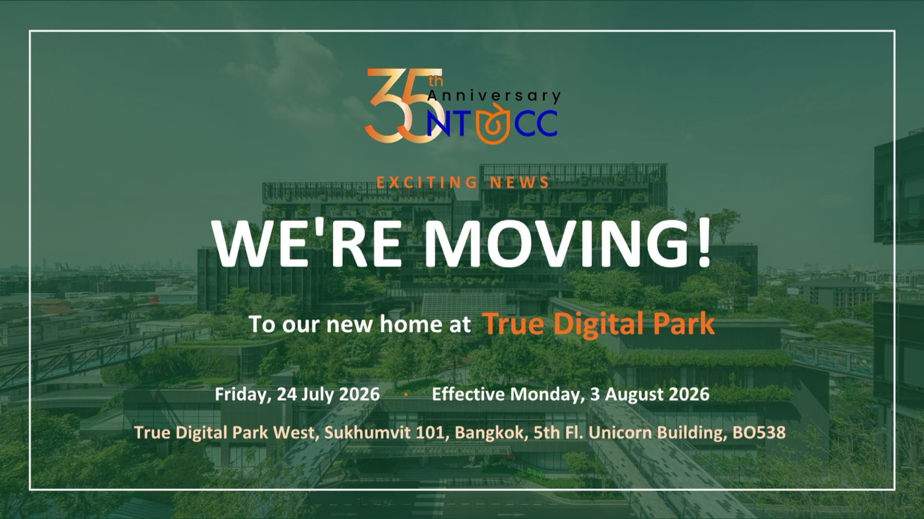 Dear members and friends of NTCC